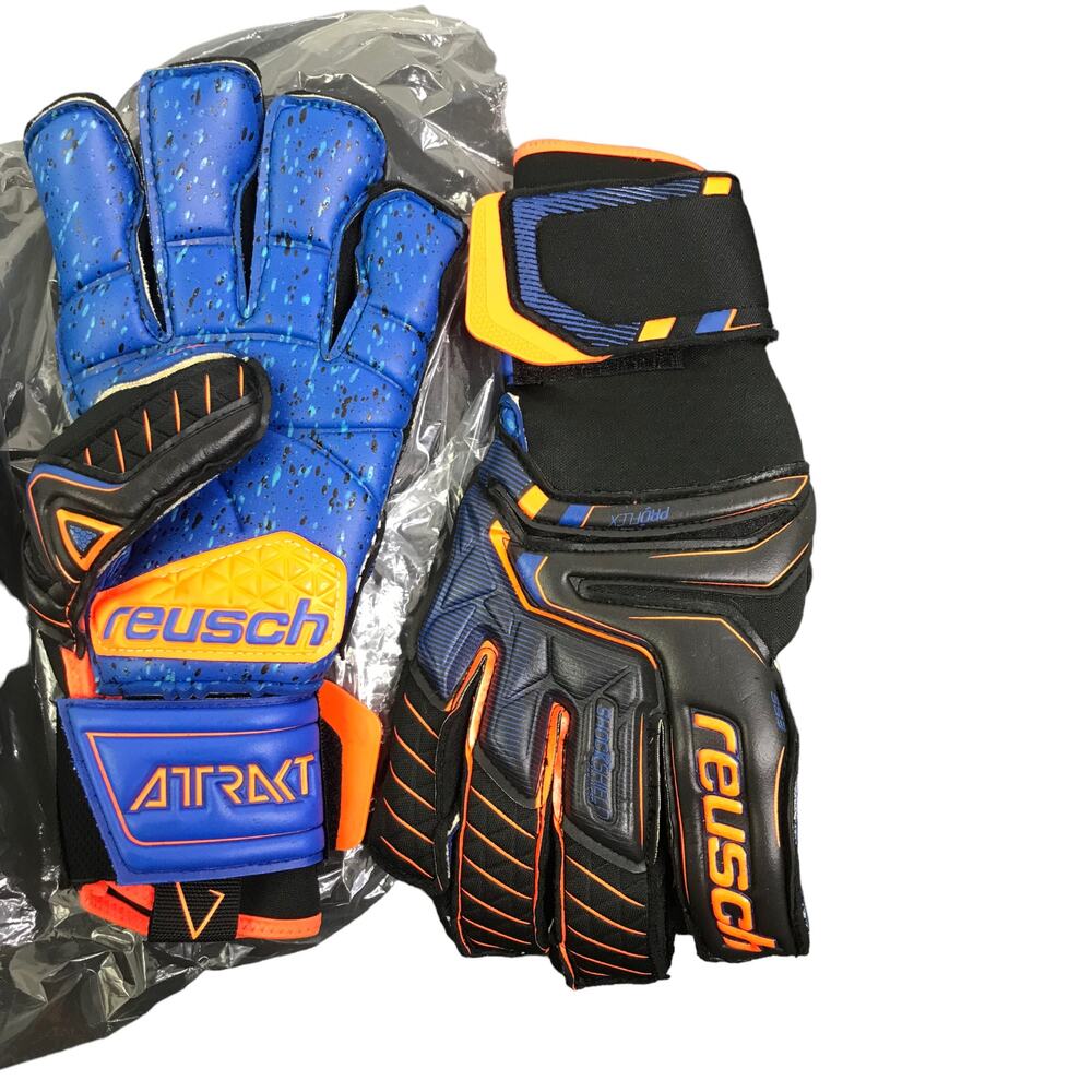 Reusch Attrakt G3 Fusion Goaliator Black Orange GoalKeeping Gloves ProFlex 7 NWT